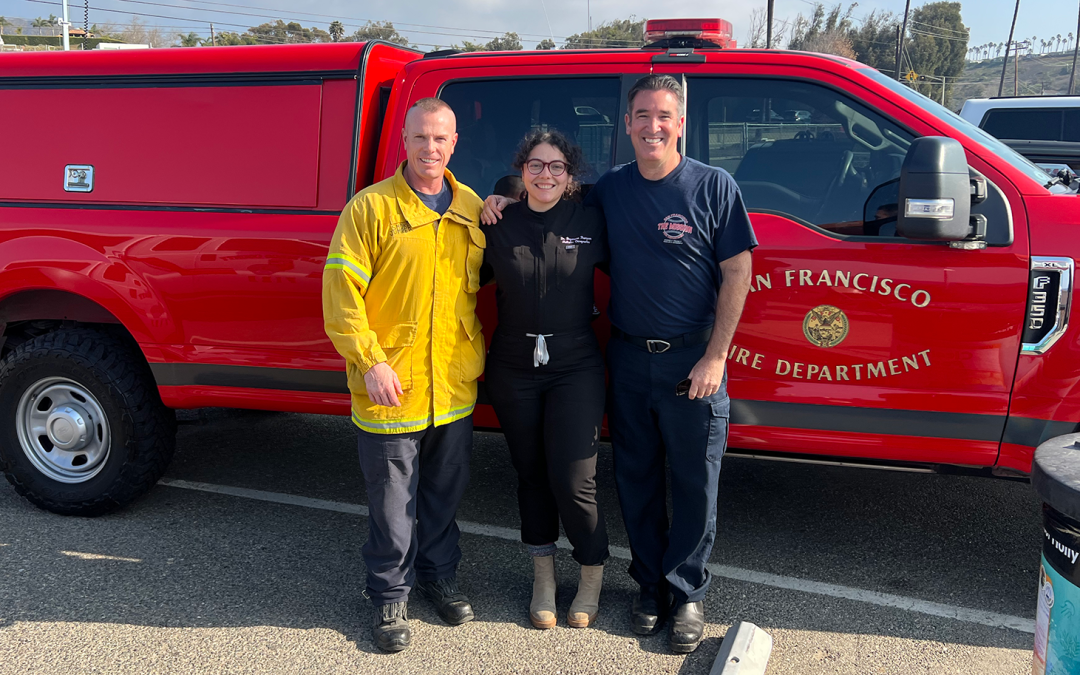 Chiropractor with Firemen in California