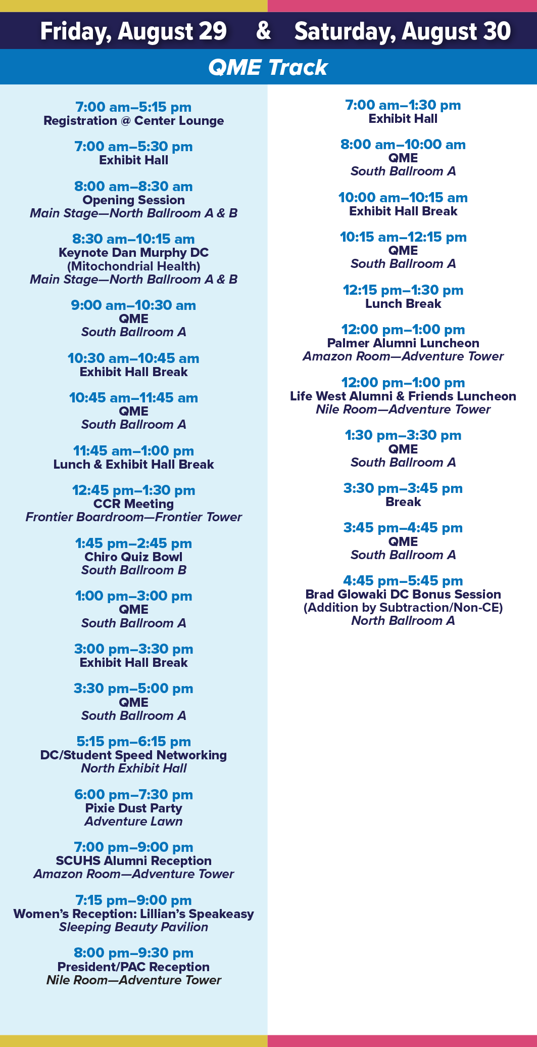 QME Schedule