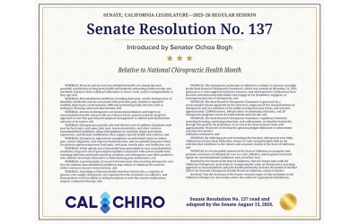 Senate Resolution No. 137: Relative to National Chiropractic Health Month